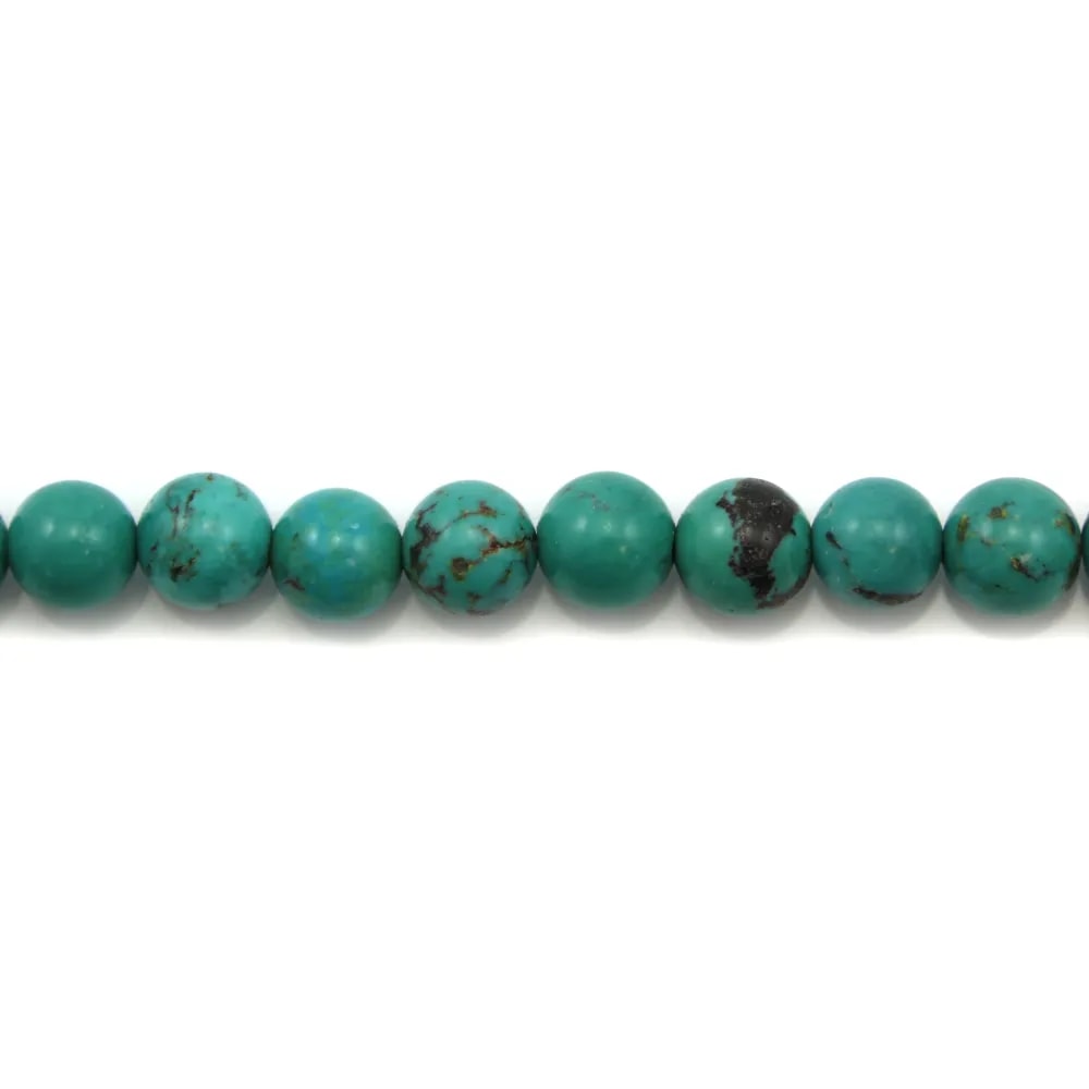 Turquoise Ronde 9mm x 38cm