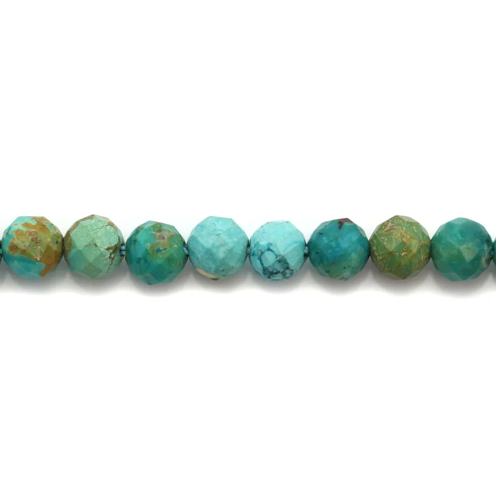 Turquoise ronde facette 5mm x 40cm