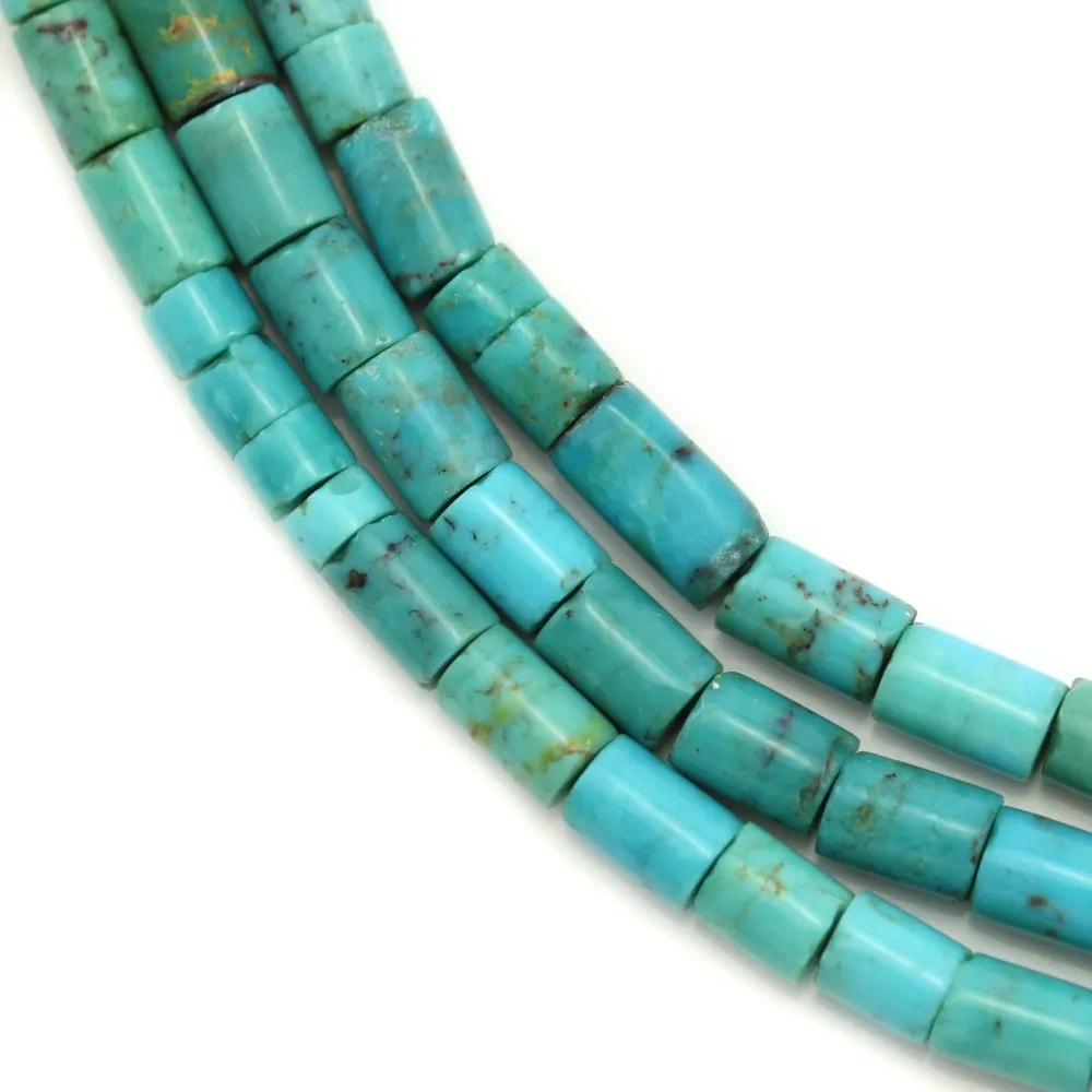 Turquoise, in the shape of a tube, size  4x6mm x 40cm