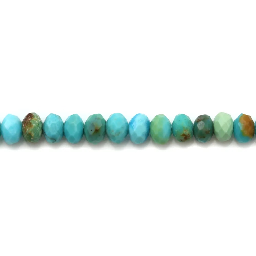 Turquoise naturelle rondelle facette 2x3mm x 20pcs