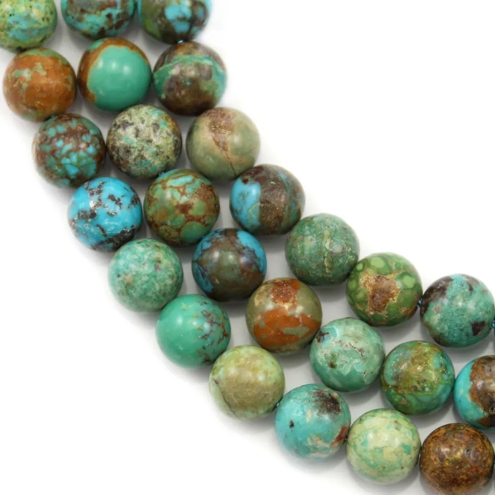 Turquoise ronde sur fil 8mm x 40cm