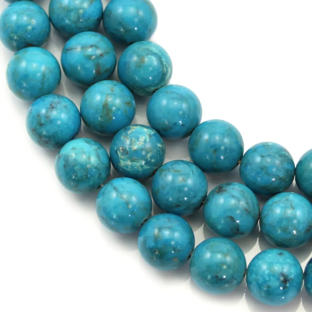 Turquoise Ronde 12mm x 38cm