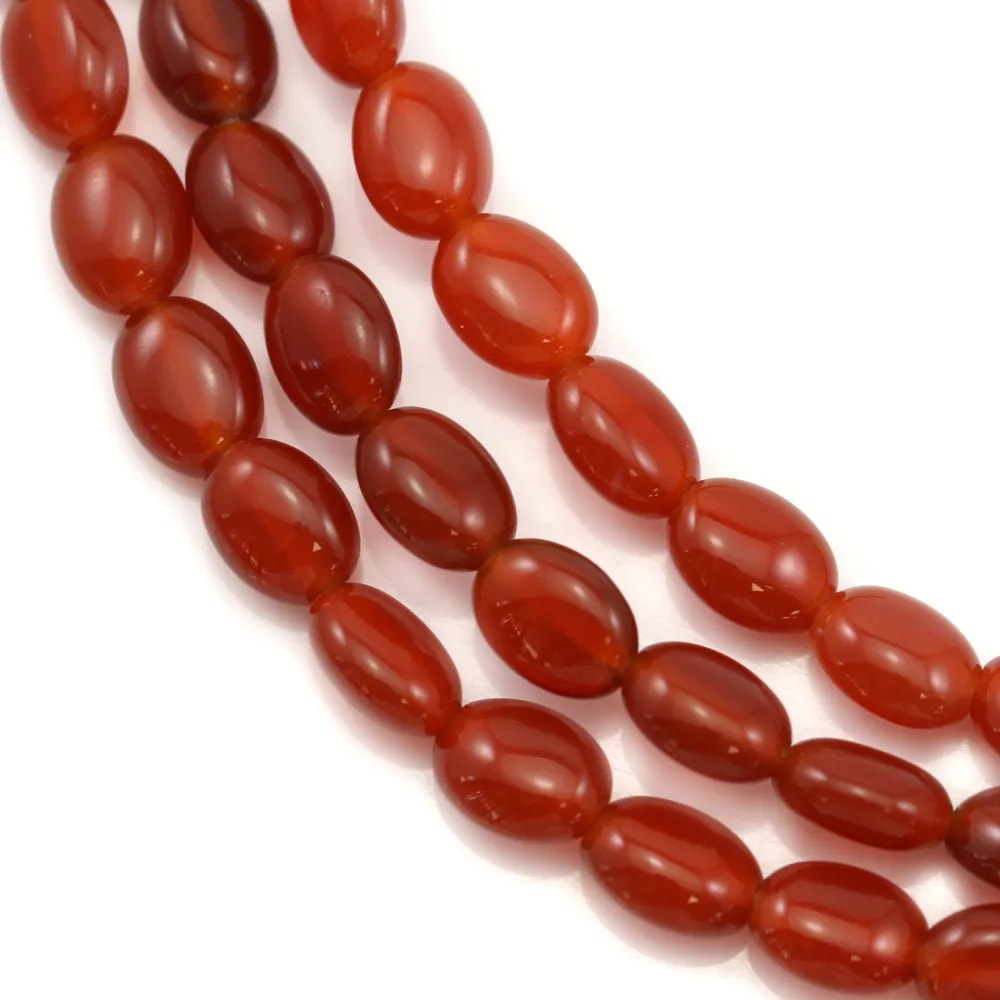 Agate rouge goutte 8x12mm x 40cm