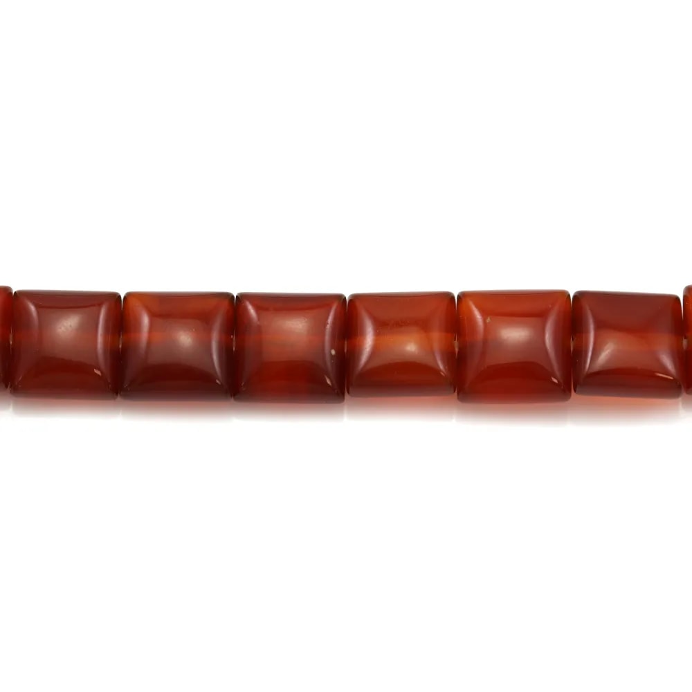 Agate rouge trèfle 16mm x 40cm