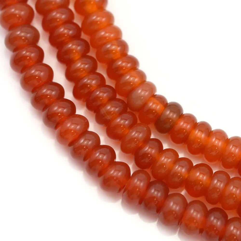 Agate rouge rondelle 3x5mm x 40cm