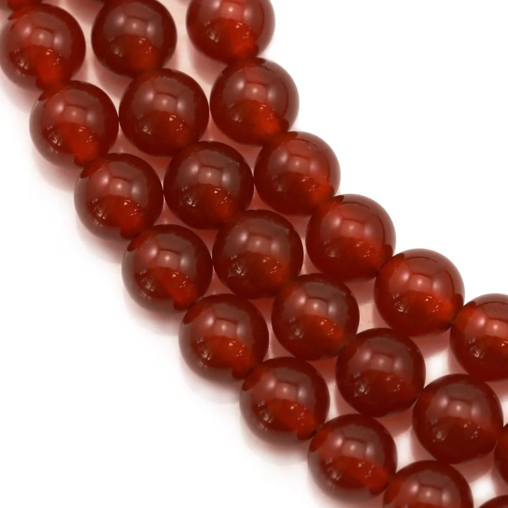 Agate rouge ronde 6mm x 40cm
