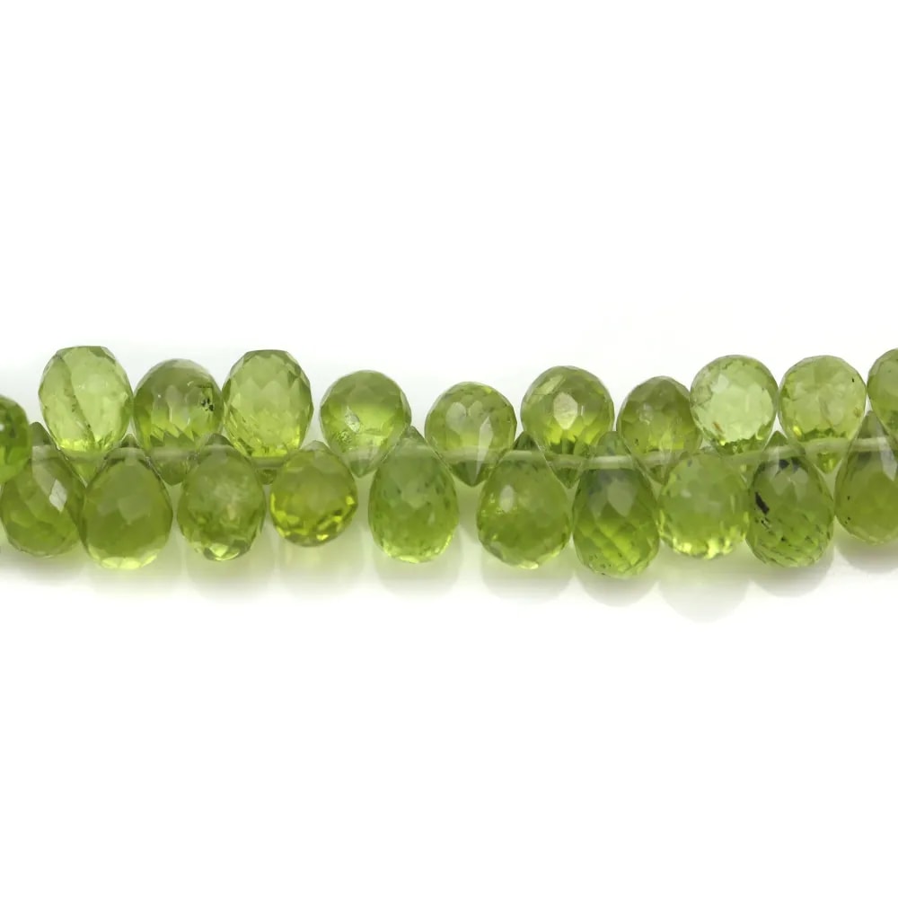 Péridot Goutte Briolette 3x4mm x  10pcs
