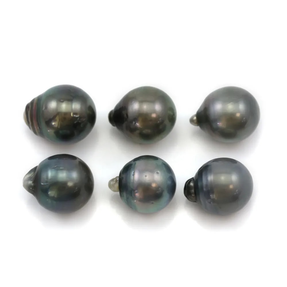 Perle tahiti semi-ronde 12.5x13.5mm x 6pcs