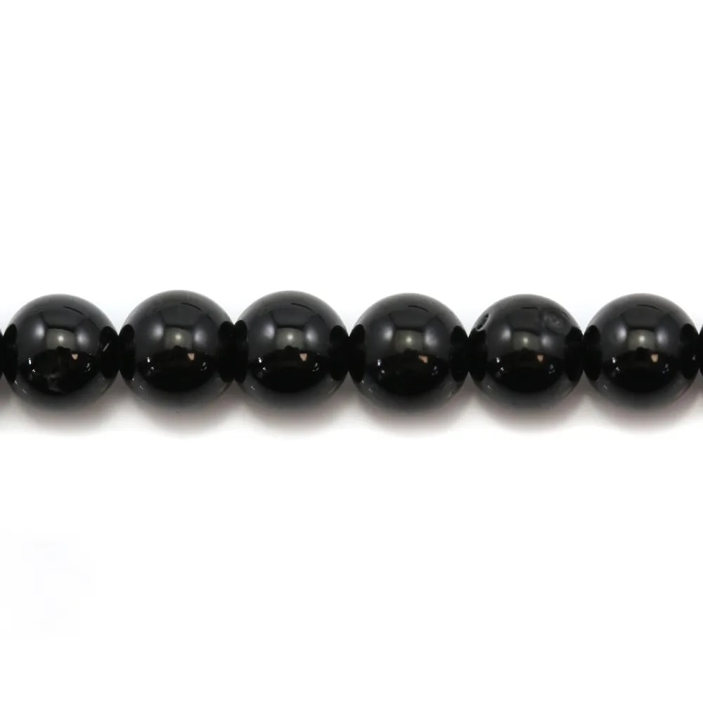 Tourmaline noire ronde 4mm x 40cm