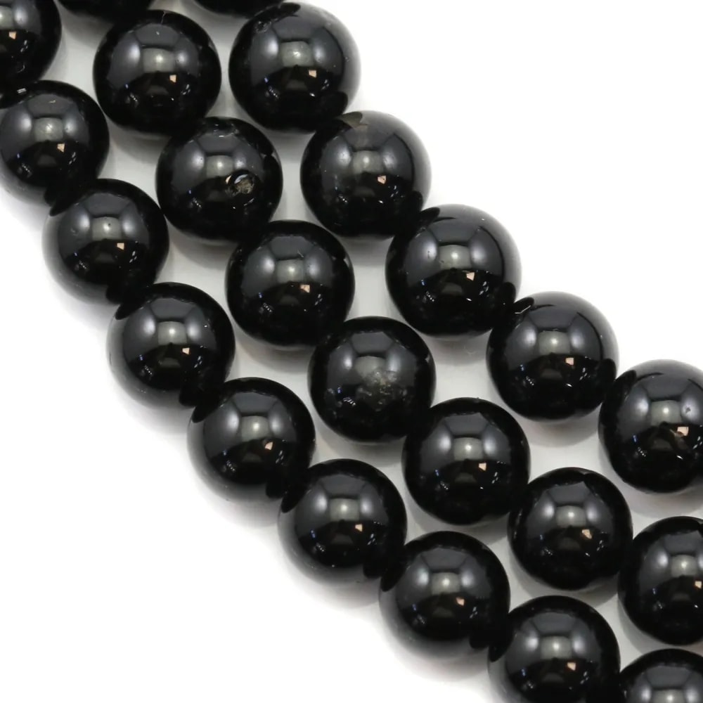 Tourmaline  Noire Ronde 12mm x 40cm
