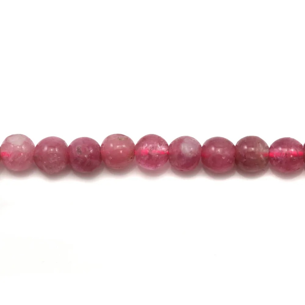 Tourmaline rose ronde 4mm x 5pcs