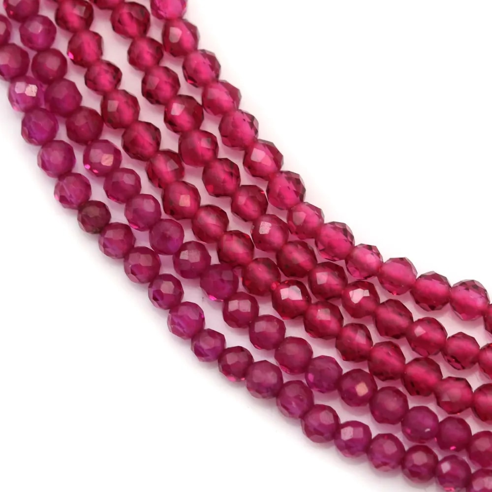 Imitation ruby 2mm x 40cm