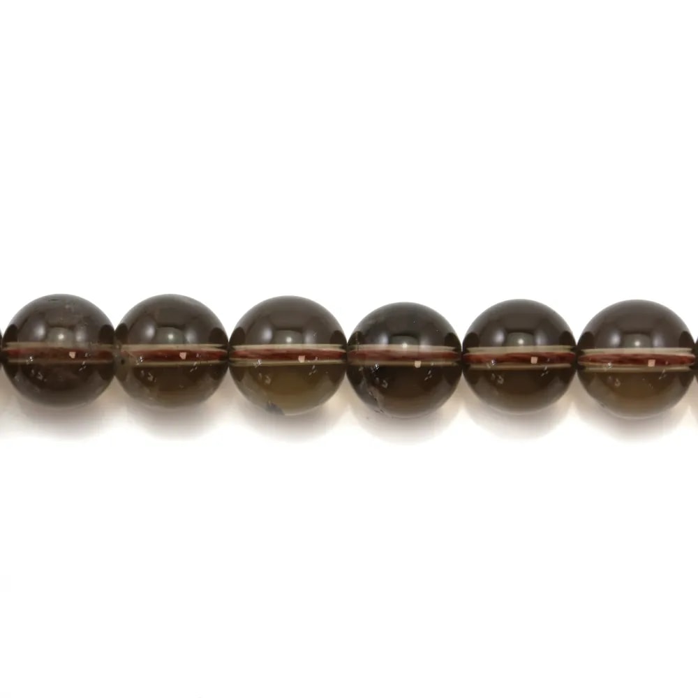 Quartz fumé ronde 12mm x 2pcs