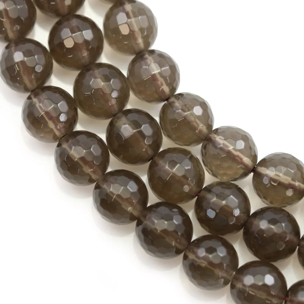 Quartz Fumé Ronde Facette