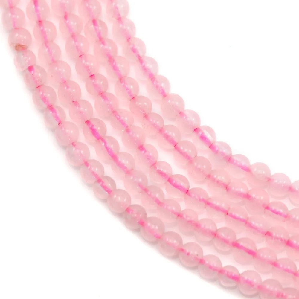 Quartz rose rond 2mm x 40cm
