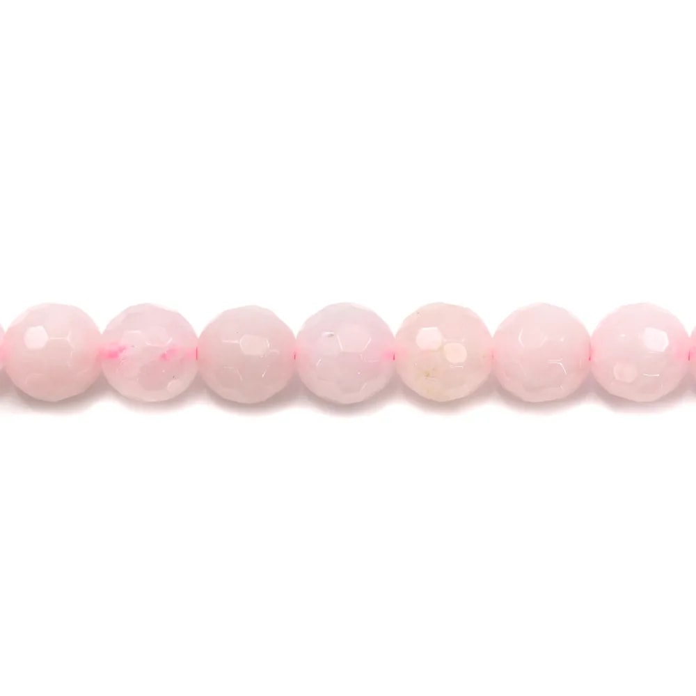Rose Quartz Faceted Round 8mm x 10pcs 