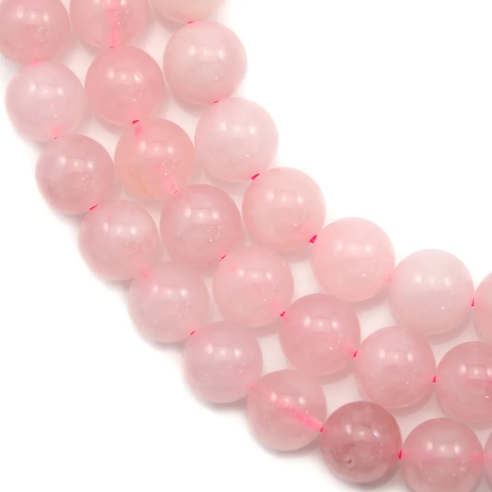 Quartz  Rose Rond 12mm x 40cm 