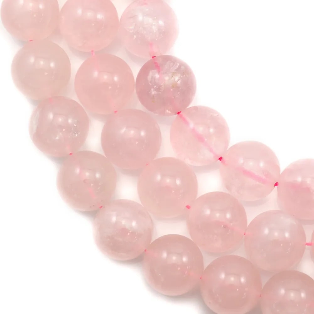 Quartz  Rose Rond 16mm x 40cm 