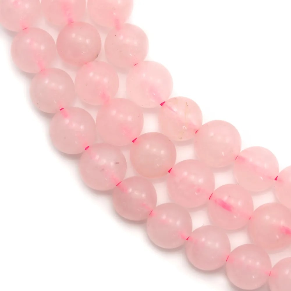 Quartz  Rose Rond 6mm x 40cm 