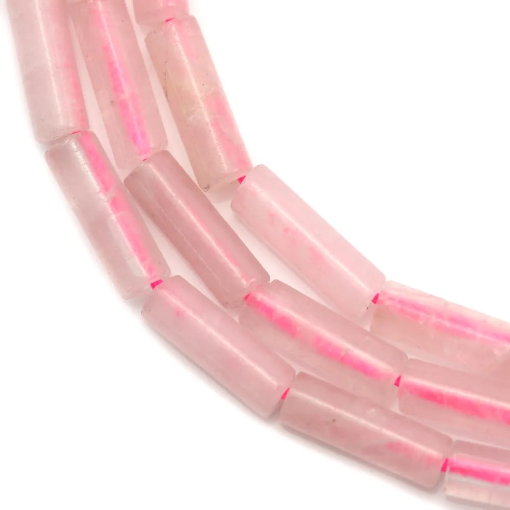 Quartz rose tube 4x13mm x 40cm
