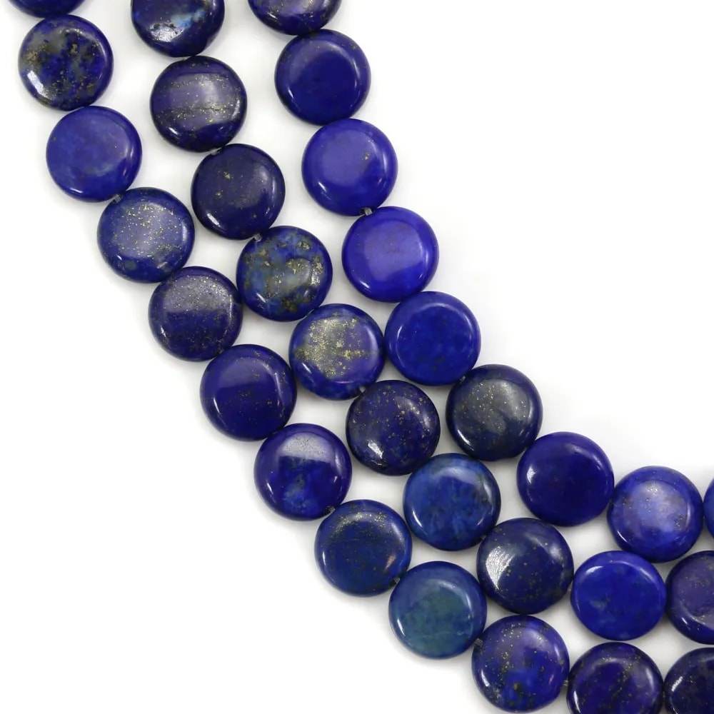 Lapis-lazuli rond plat 8mm x 40cm 