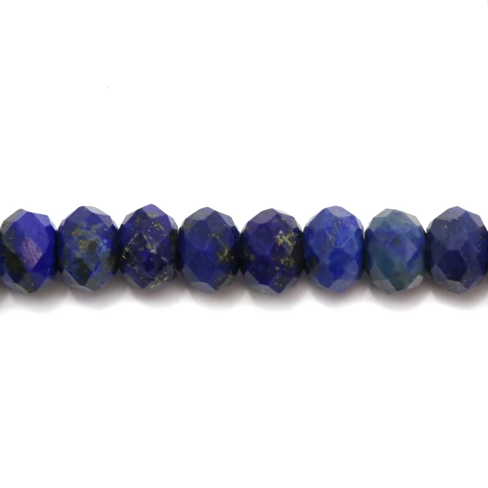 Lapis lazuli rondelle facette 5x7mm x 40cm