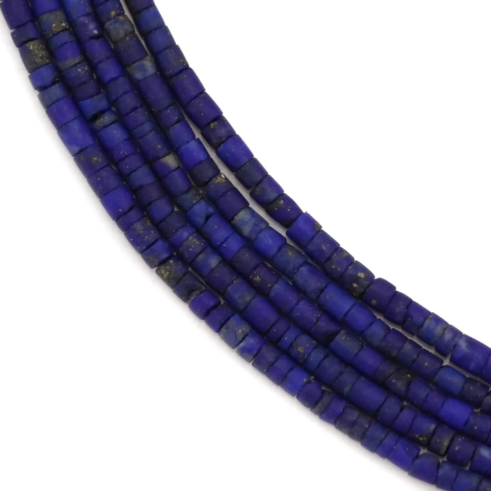 Lapis lazuli blue, in squared shaped, 2.5mm x 39cm