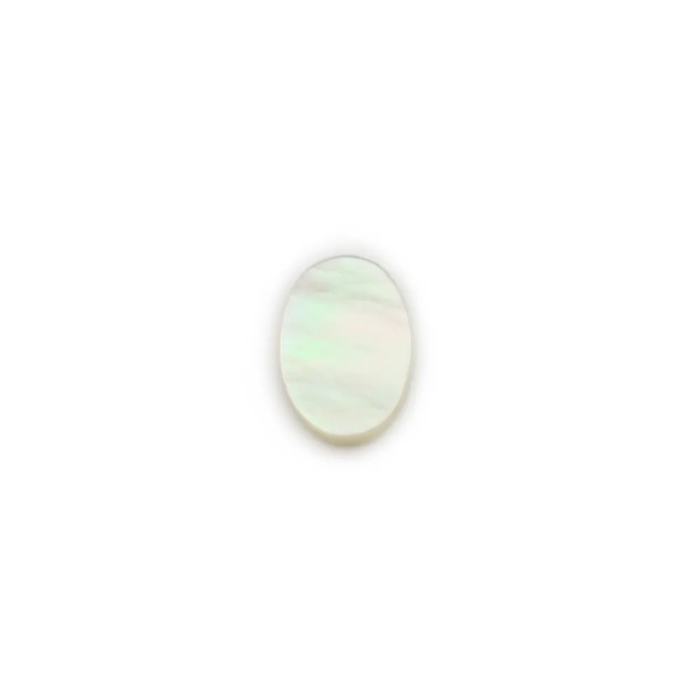 Cabujón Madreperla ovalado plano 6x8mm x 2pcs