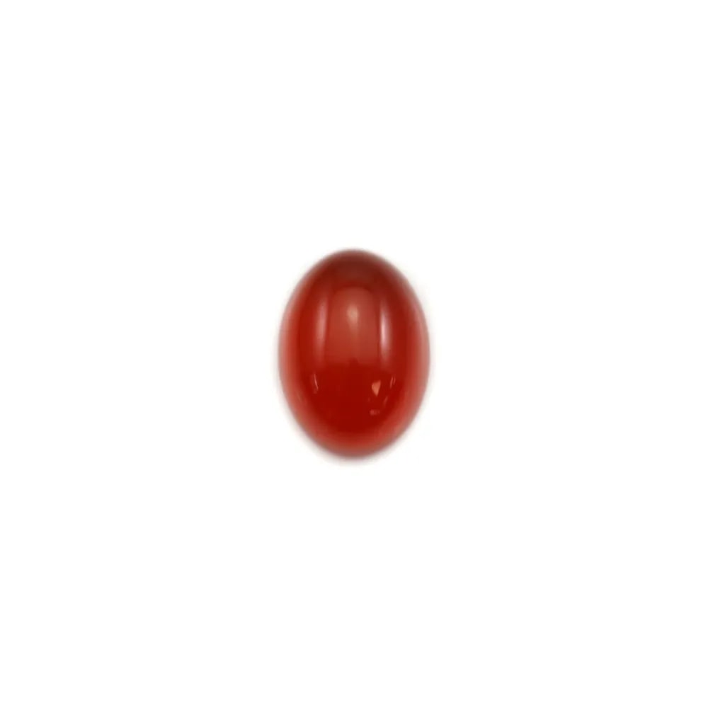 Cabochon carnelian oval 5x7mm x 4pcs