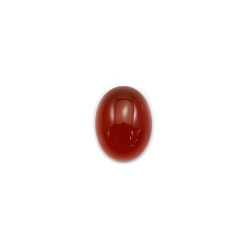 Cabochon carnelian oval 5x7mm x 4pcs