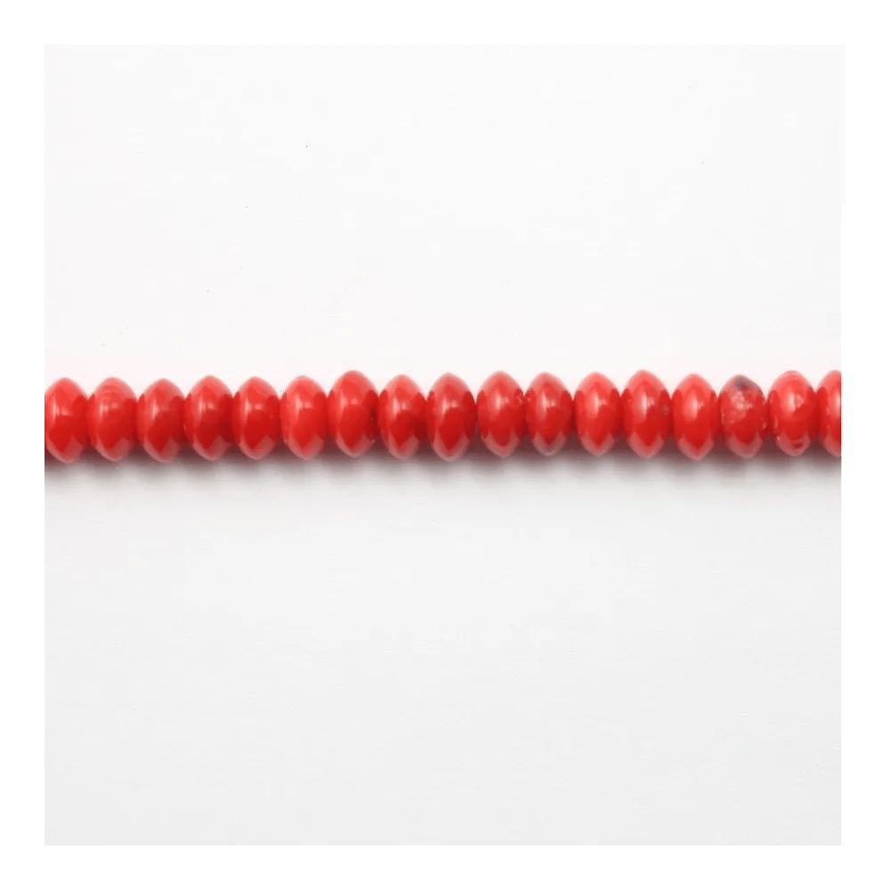 Bambou mer teinte rouge Rondelle 3x5mmX 40cm 