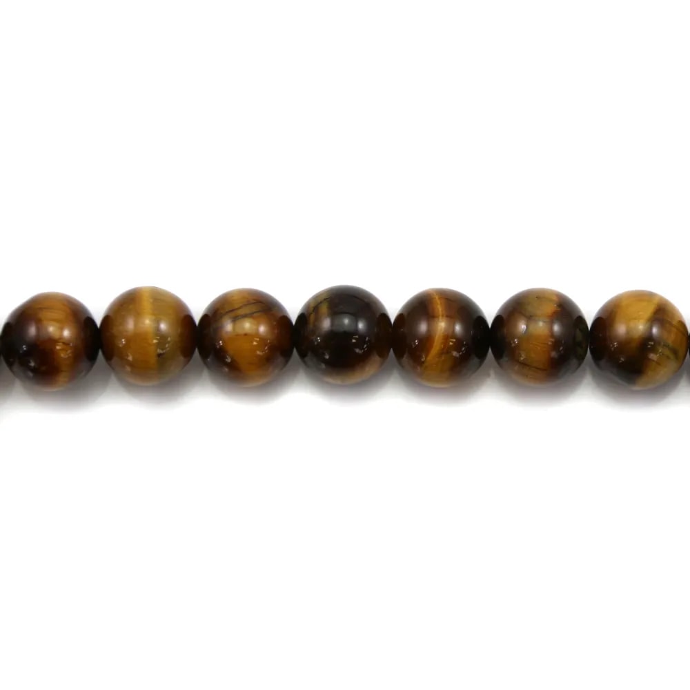 Œil de tigre rond 12mm x 4pcs