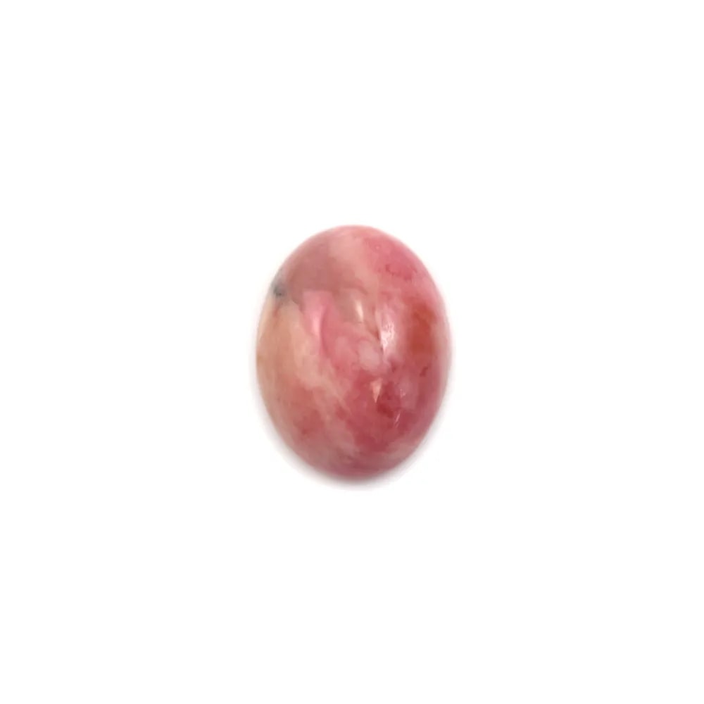 Cabochon de rhodonite rose, de forme ovale, et de taille 7x9mm x 4pcs