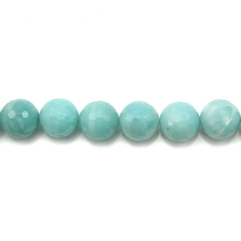 Amazonite Ronde Facette 4mm x 20 perles