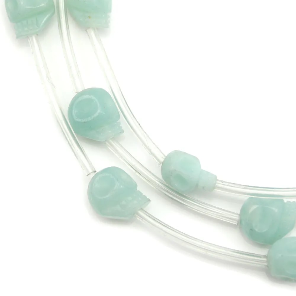Amazonite tête de mort 12mm 