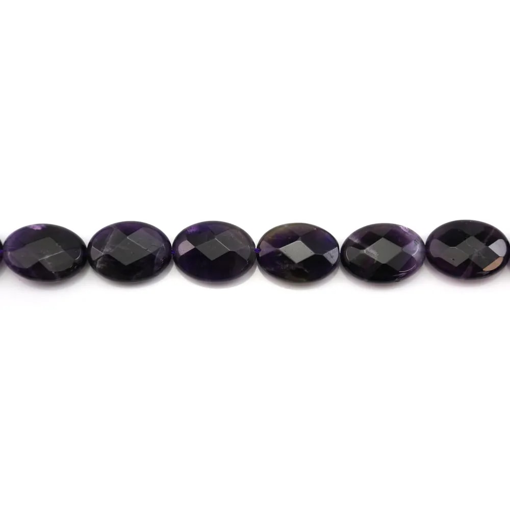Améthyste Ovale Facette 8 *12mm  x 4 pcs