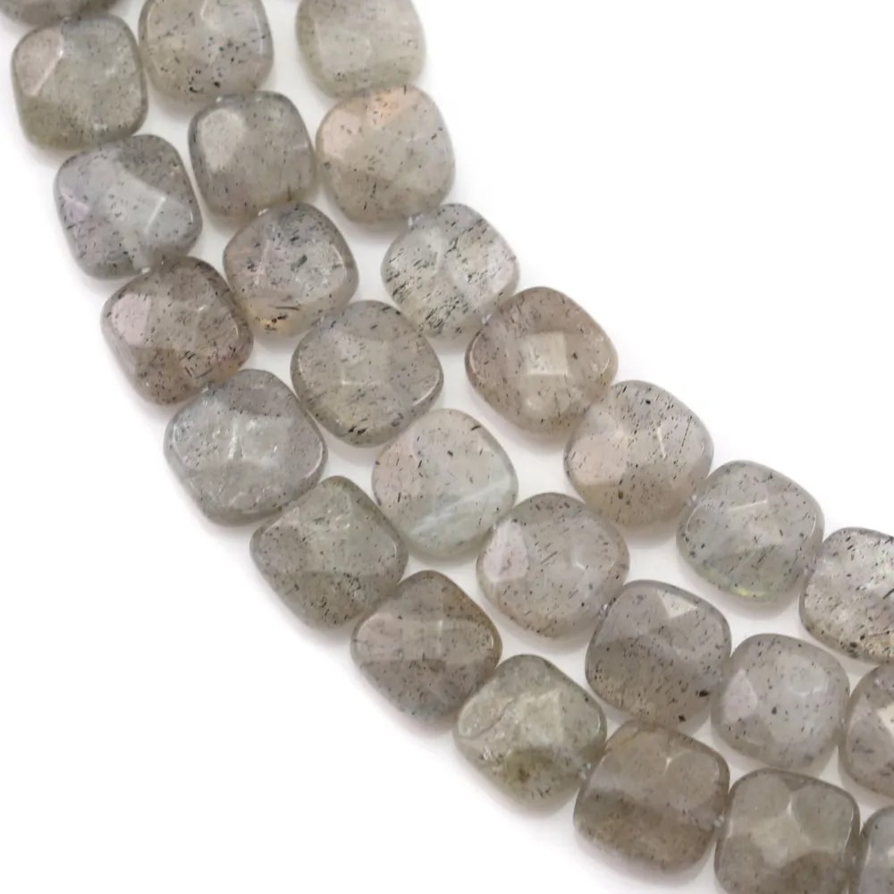 Labradorite faceted square 6mm x 40cm