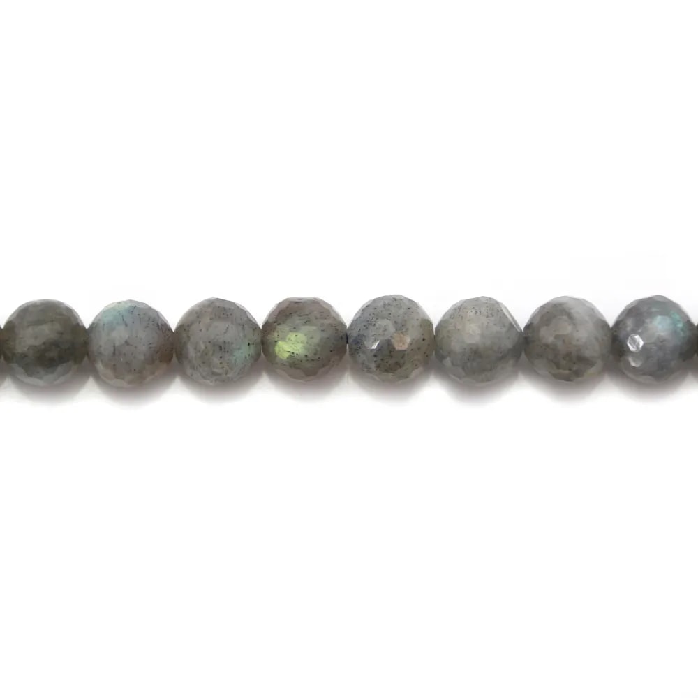Labradorite Ronde Facette 8mm x 4pcs