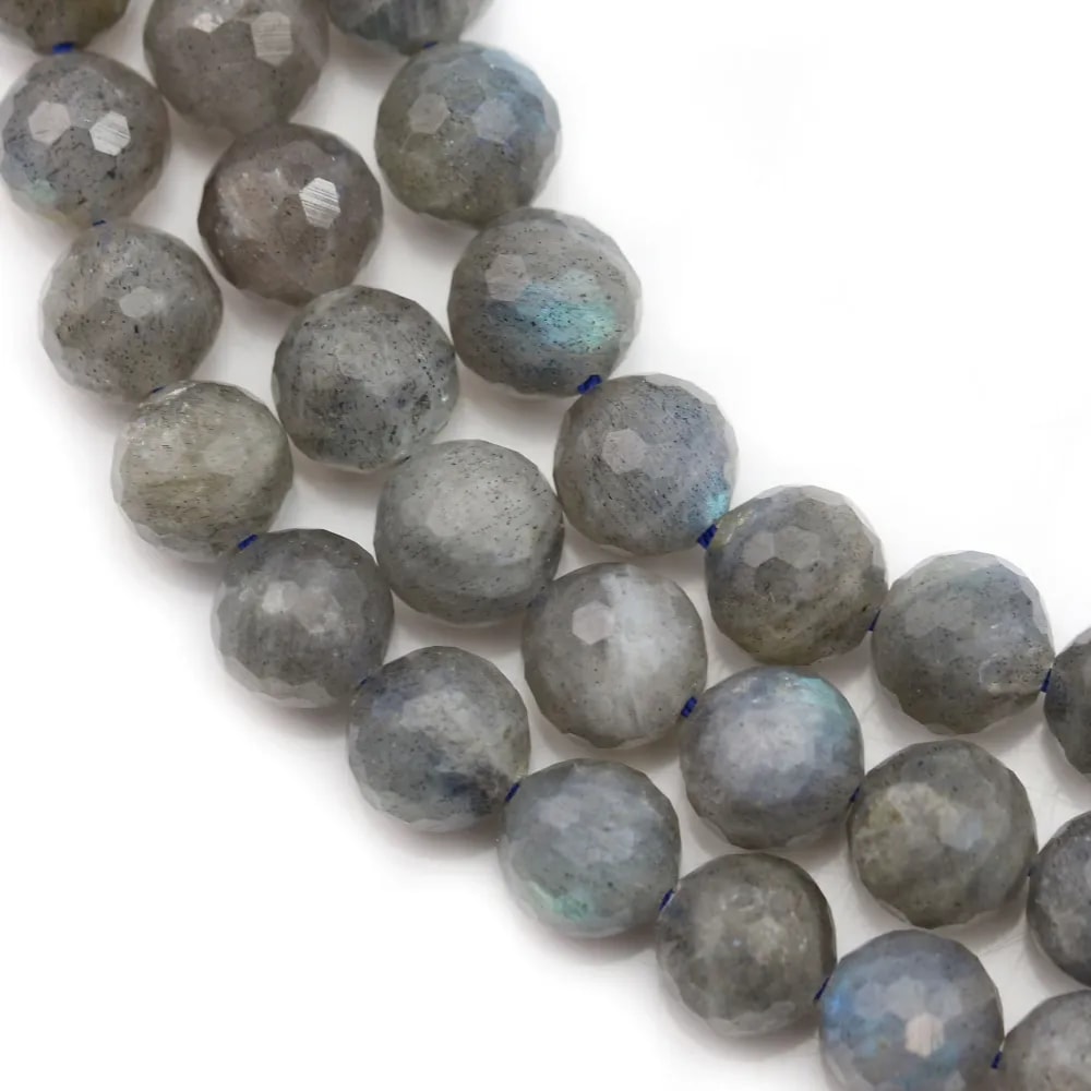 Labradorite ronde facette 10mm x 40cm