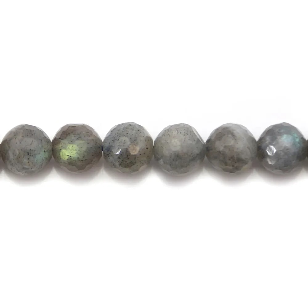 Labradorite Faceted Round 12mm x 2pcs