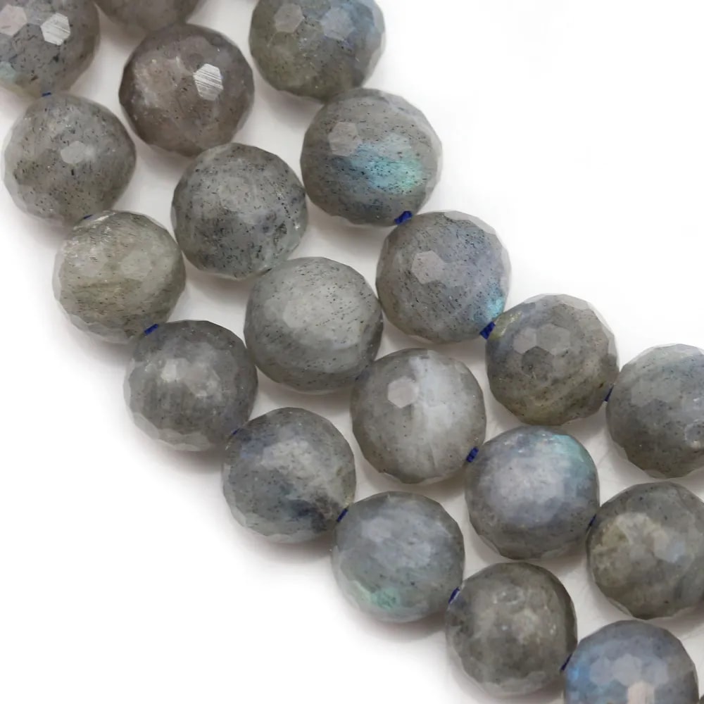 Labradorite Ronde Facette 12mm x 40cm