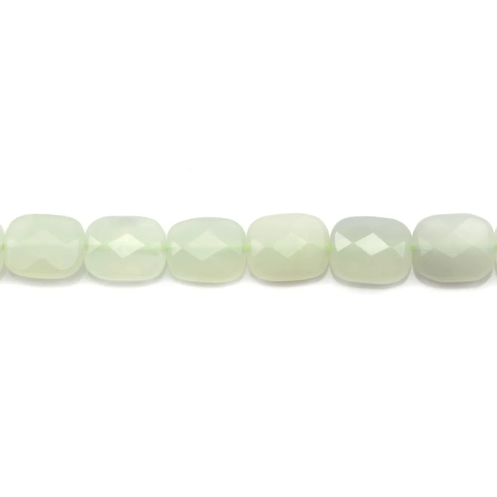 Jade jadeite faceted rectangle 8x10mm x 5pcs