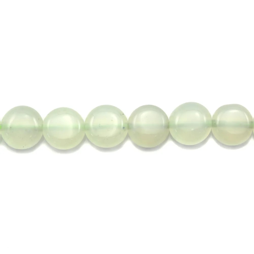 Jadeite vert ronde plate 8mm x 8pcs