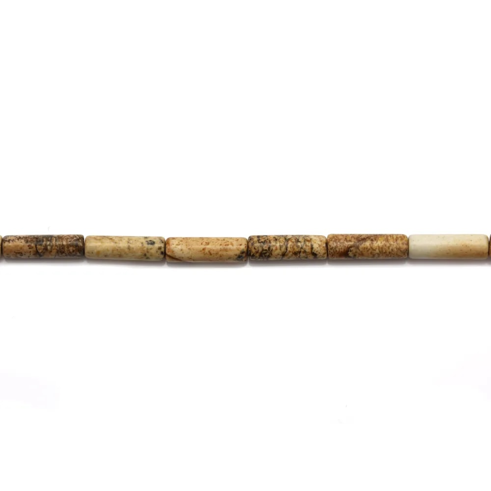 Picture jasper tube 4x13mm x 10pcs