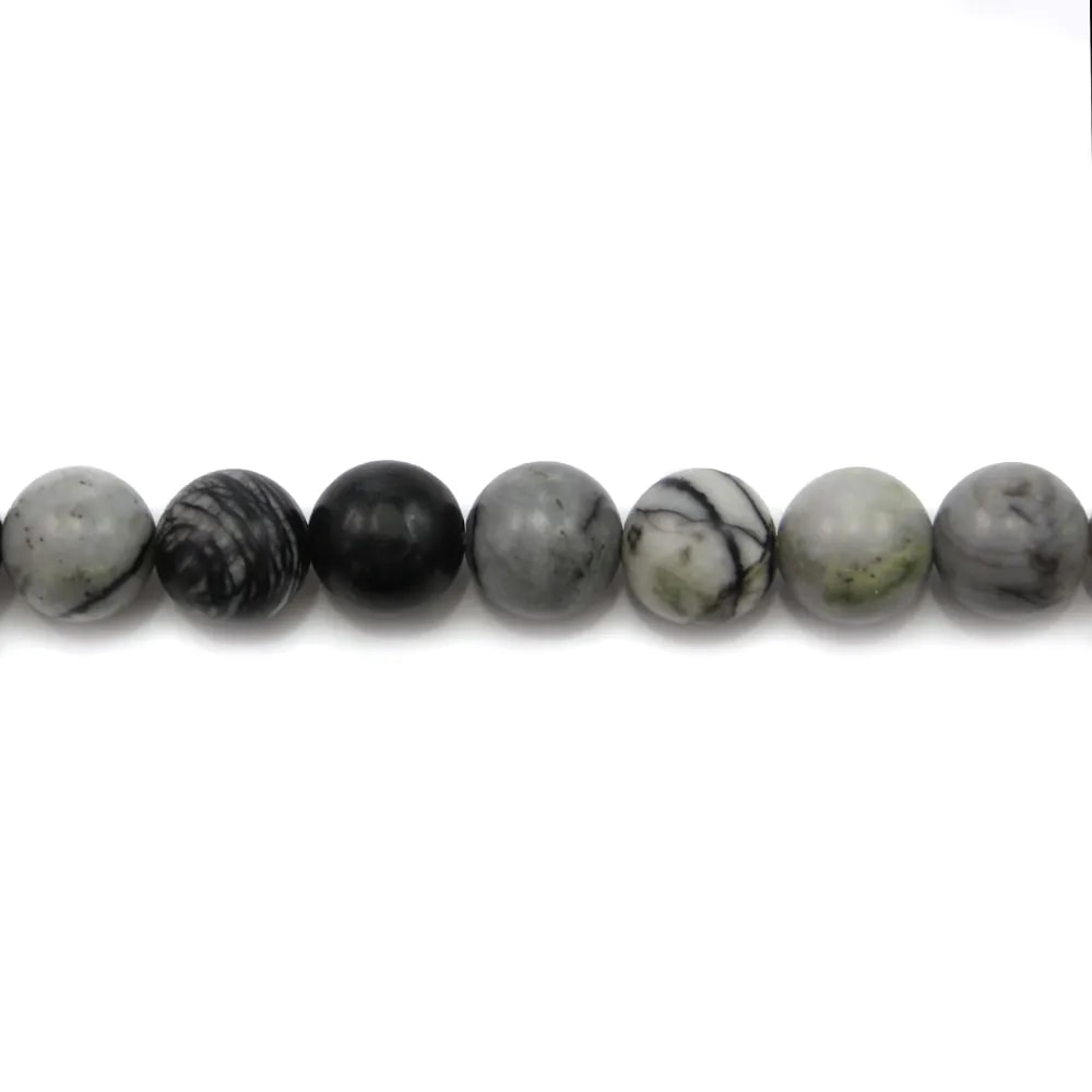 Picasso jasper mat round 8mm x 20pcs 