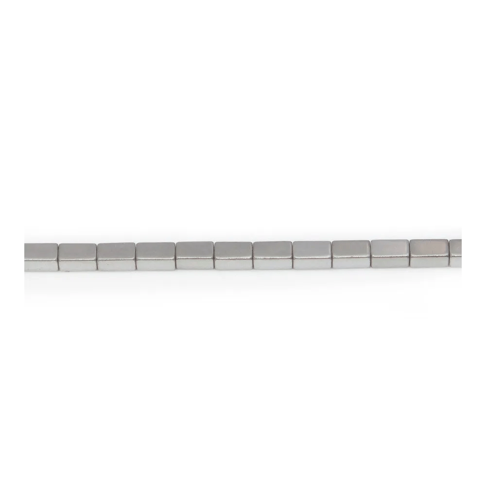 Hématite argenté cube rectangle 2x4mm x 40cm 