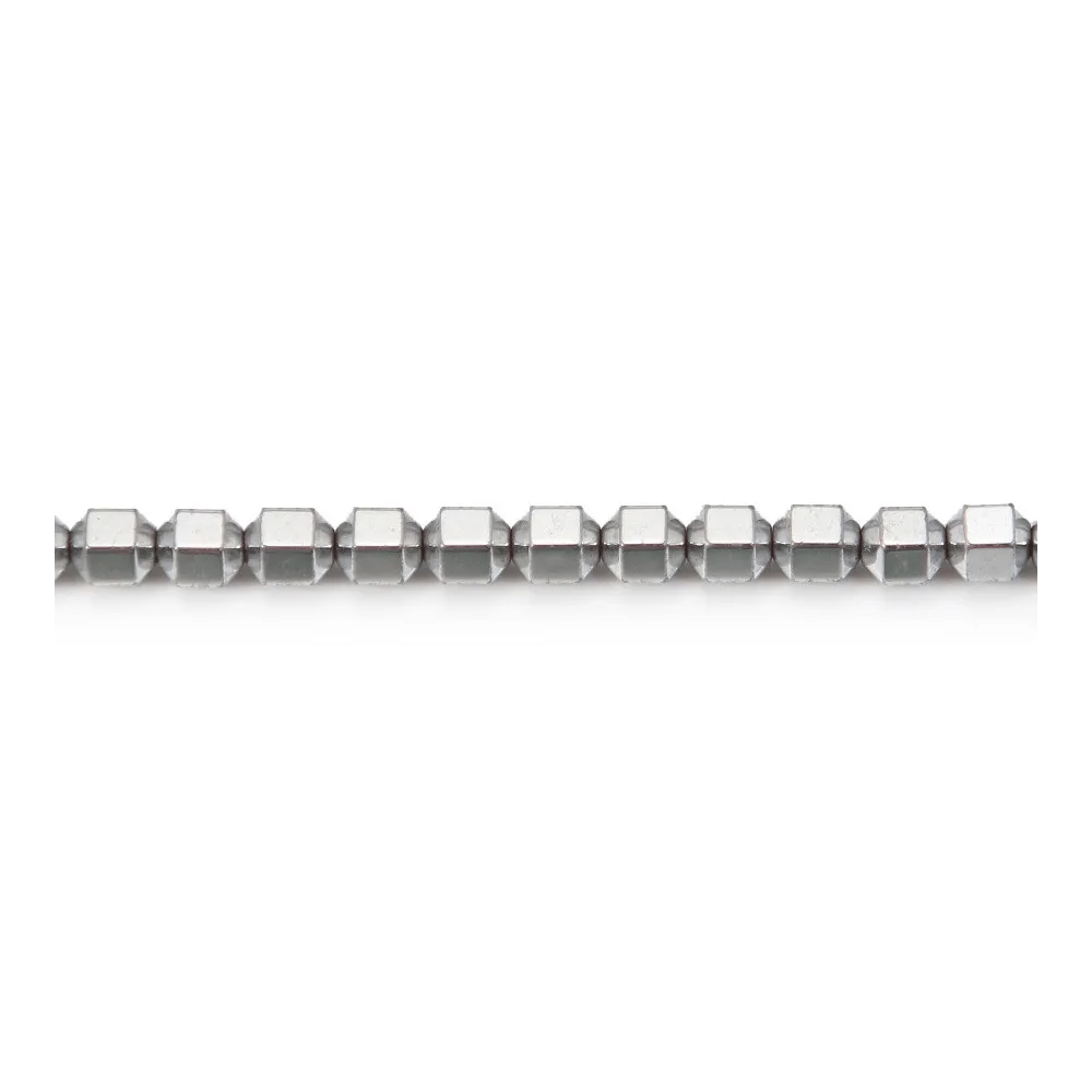 Hématite argenté cylindre 4mm x 40cm 