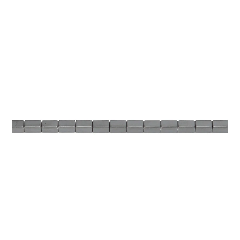 Hématite cube rectangle 2x4mm x 10pcs