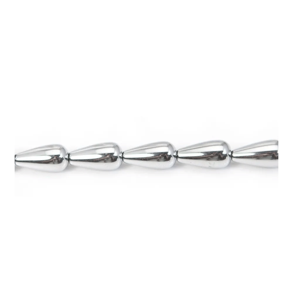 Hématite goutte 8x16mm x 2pcs