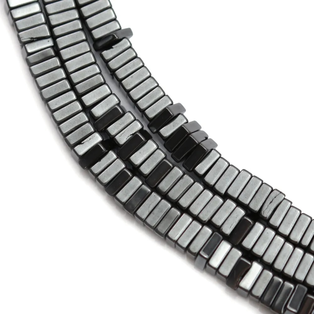 Hématite carré lamelle 1x3mm x 40cm